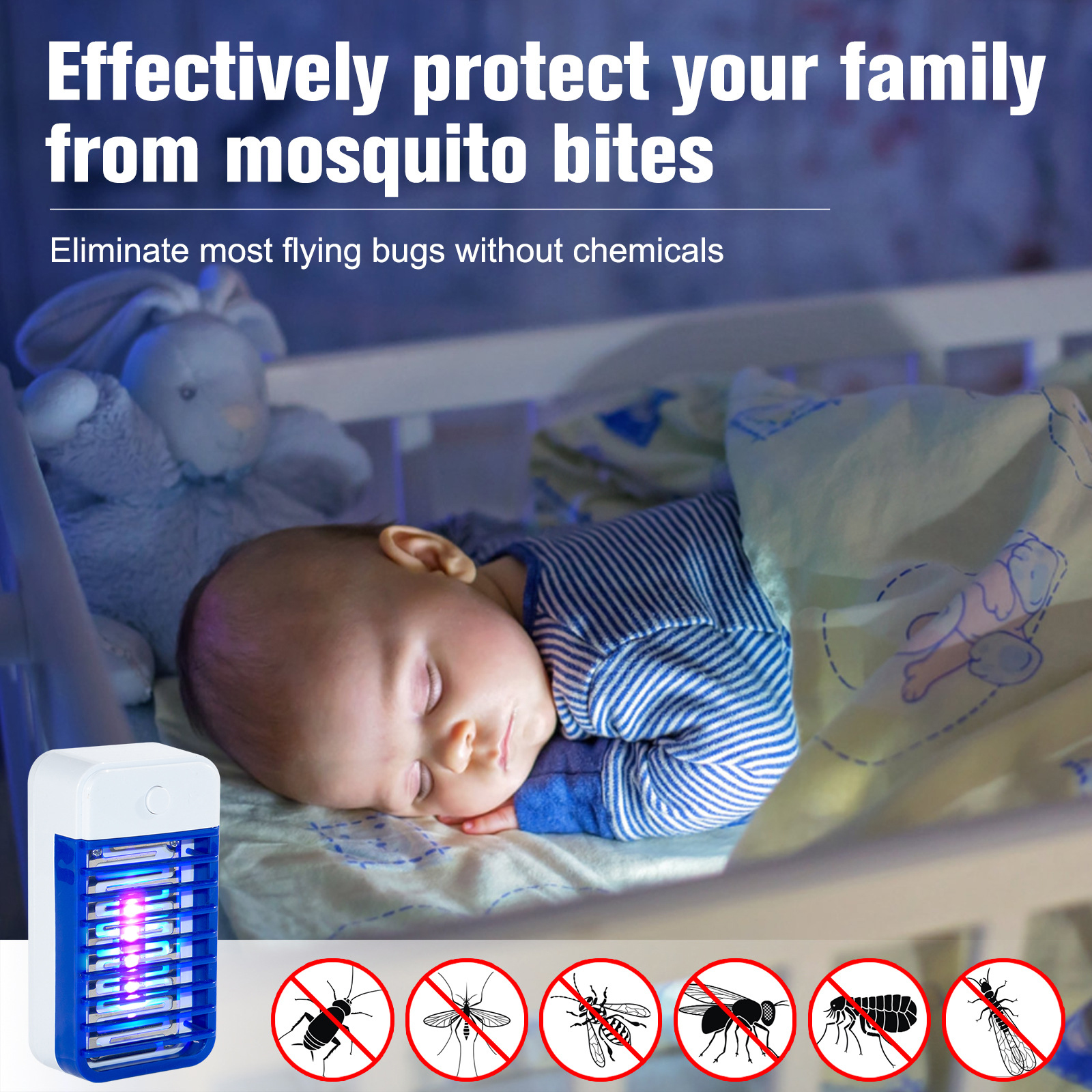 4pcs Mosquito Killer Lamp with - Baby Nursery Lamp recension och pris