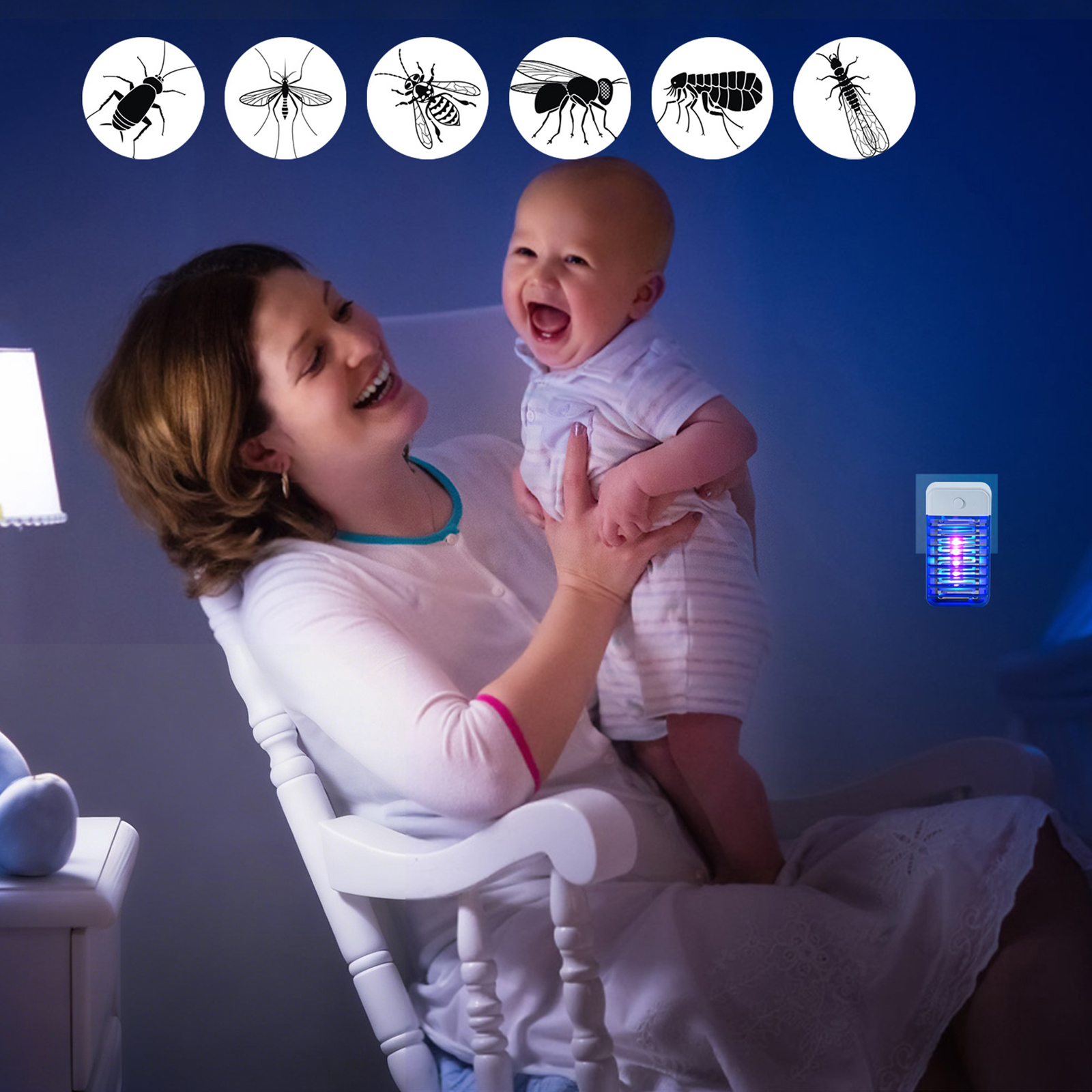 4pcs Mosquito Killer Lamp with - Baby Nursery Lamp recension och pris