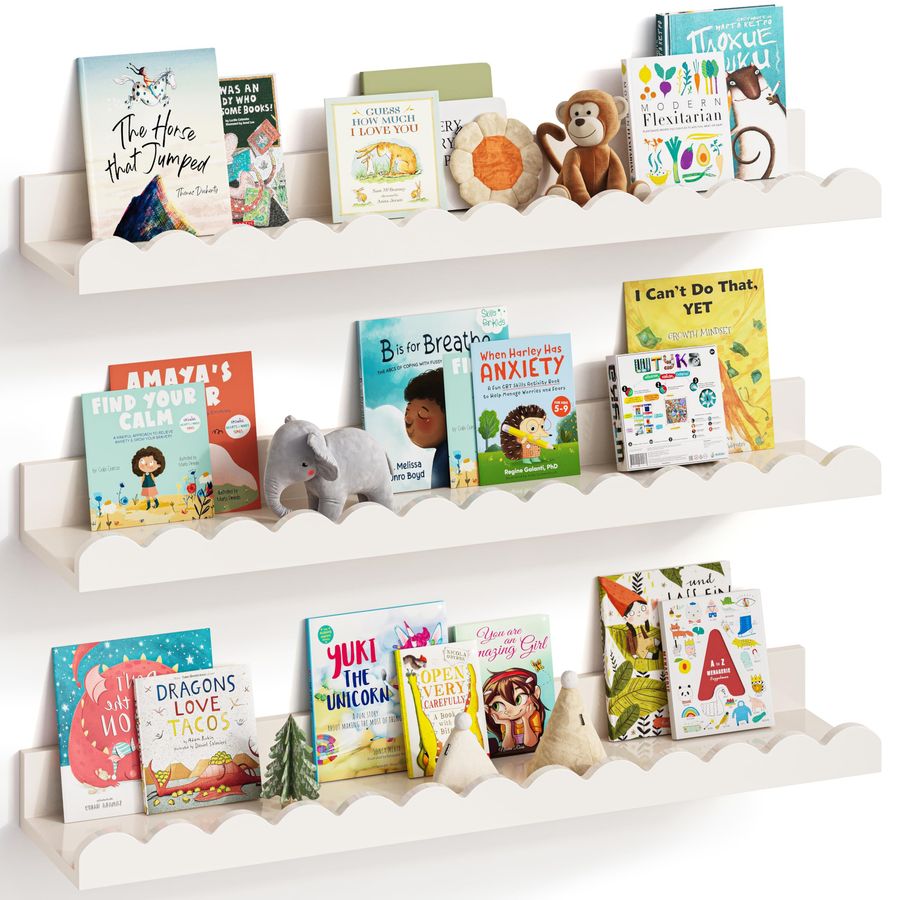 Book Shelves, Set of 3, Nurser - Baby Nursery Books recension och pris