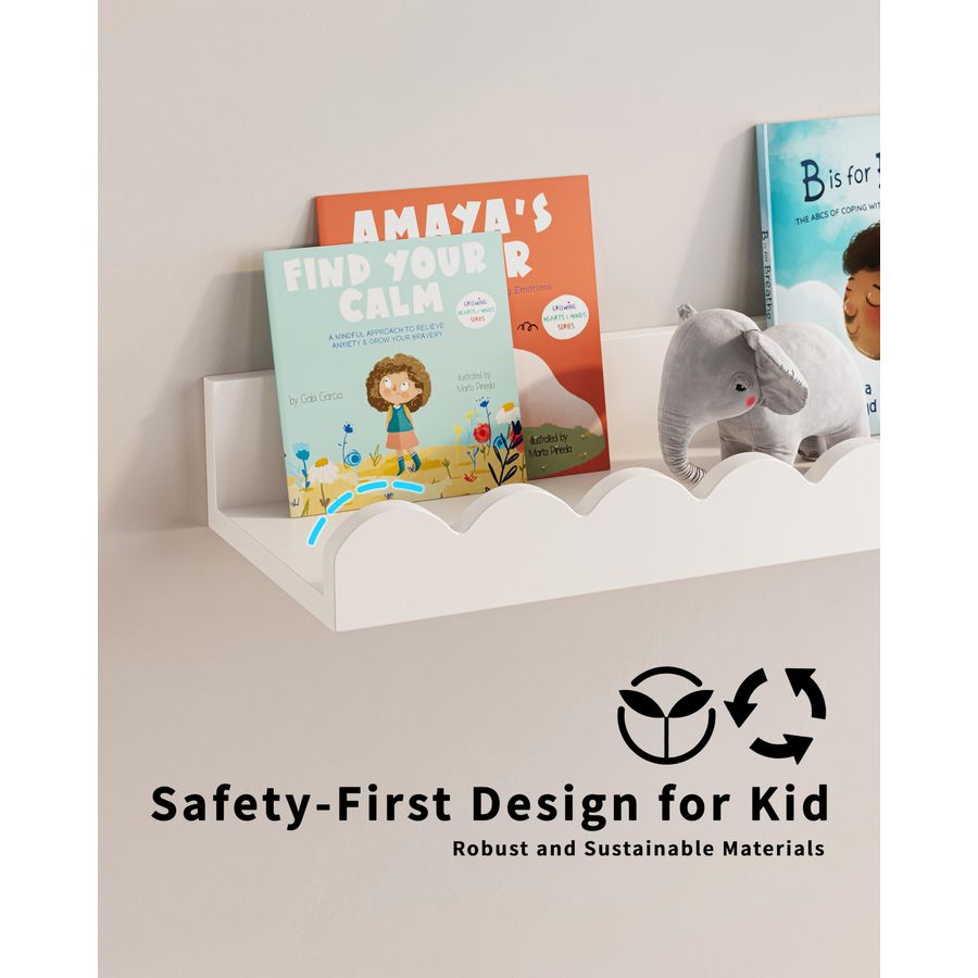 Book Shelves, Set of 3, Nurser - Baby Nursery Books recension och pris
