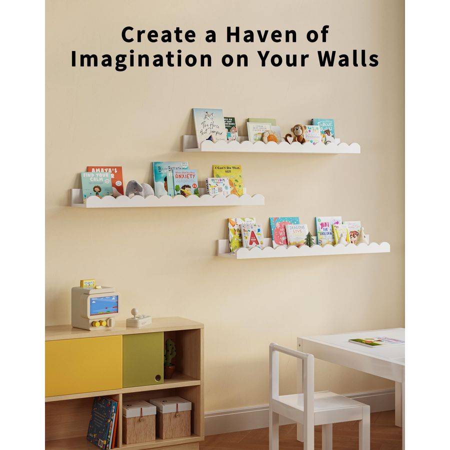 Book Shelves, Set of 3, Nurser - Baby Nursery Books recension och pris