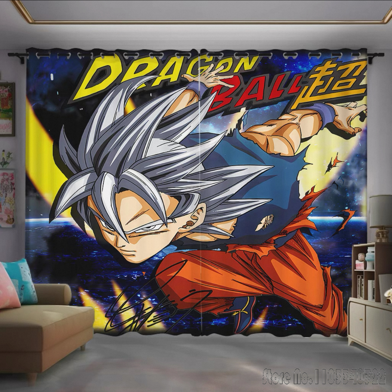 Hot Child Anime Dragon Ball Wu - Baby Nursery Blackout Curtains recension och pris