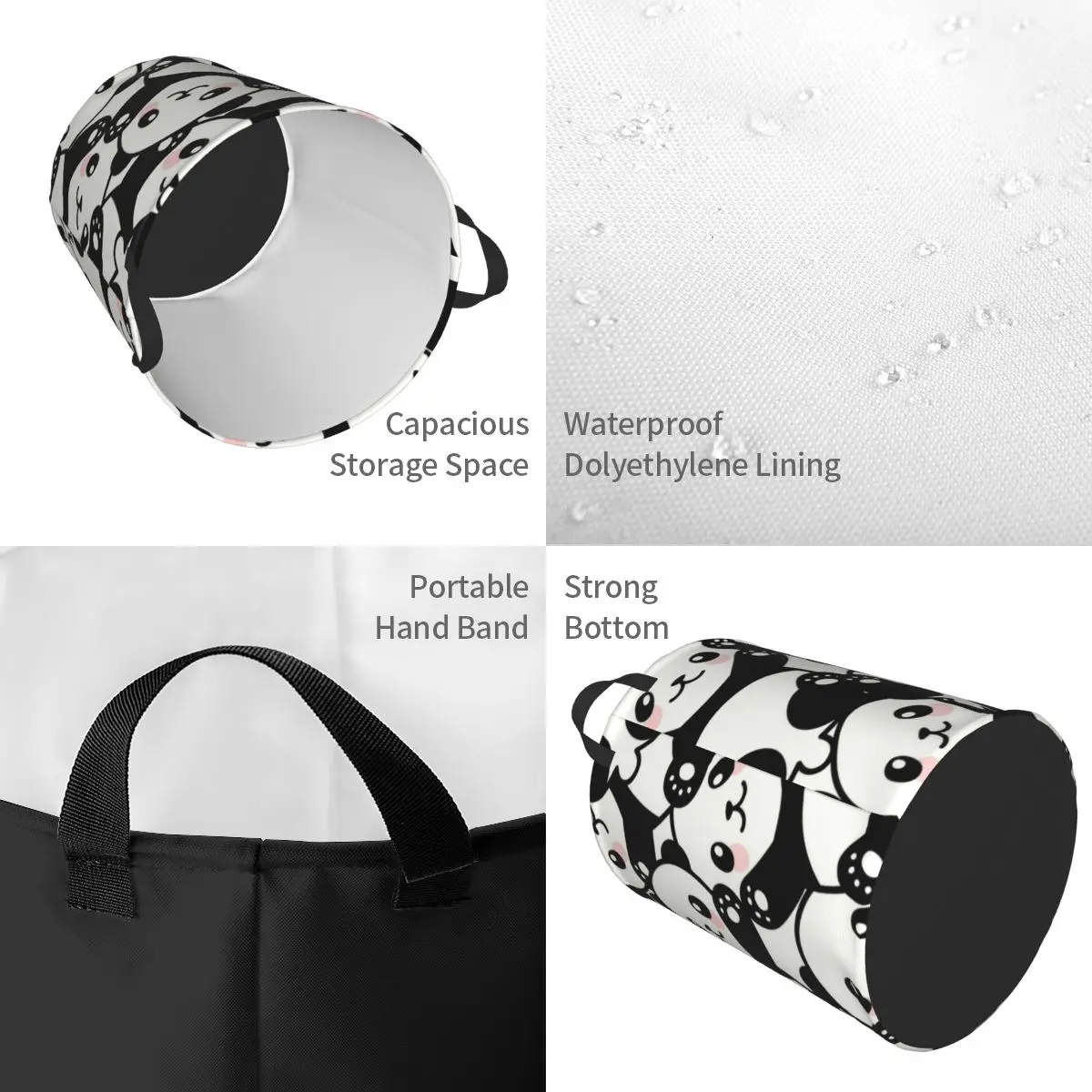 Cute Pandas Laundry Basket Col - Baby Nursery Organization Ideas recension och pris