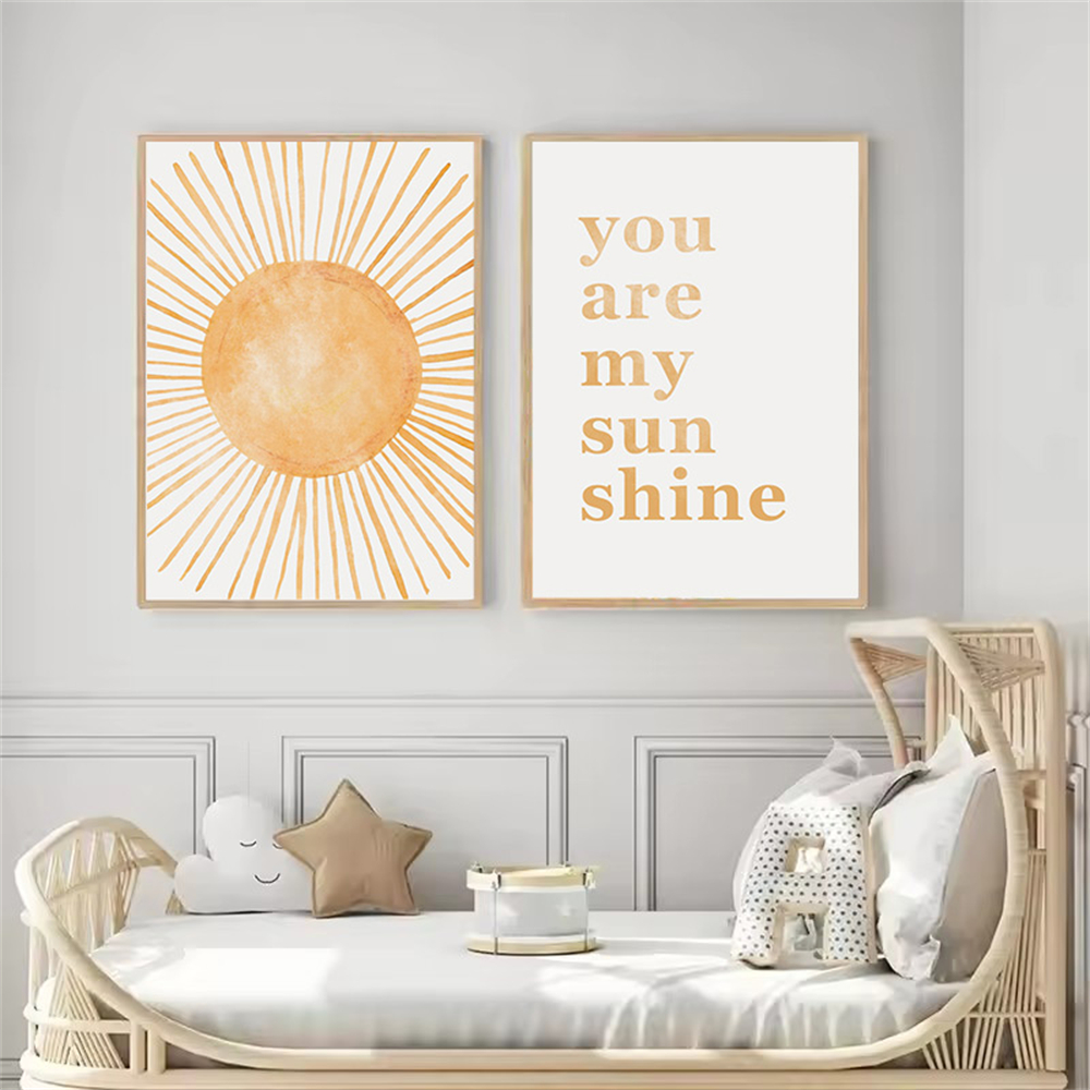 Boho Rainbow Sun Posters Abstr - Baby Nursery You Are My Sunshine recension och pris