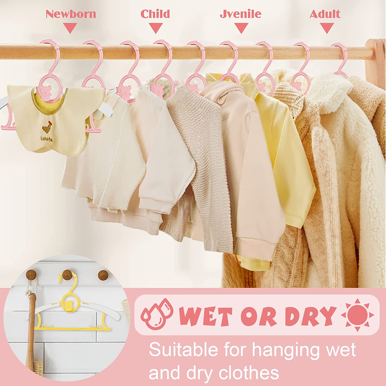 UNTIOR Non-slip Baby Clothes H - Baby Nursery Wardrobe recension och pris