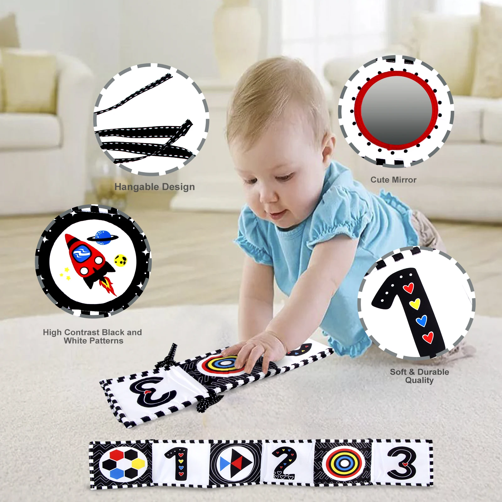 Baby Bedside Cloth Book 0-12 M - Baby Nursery Books recension och pris