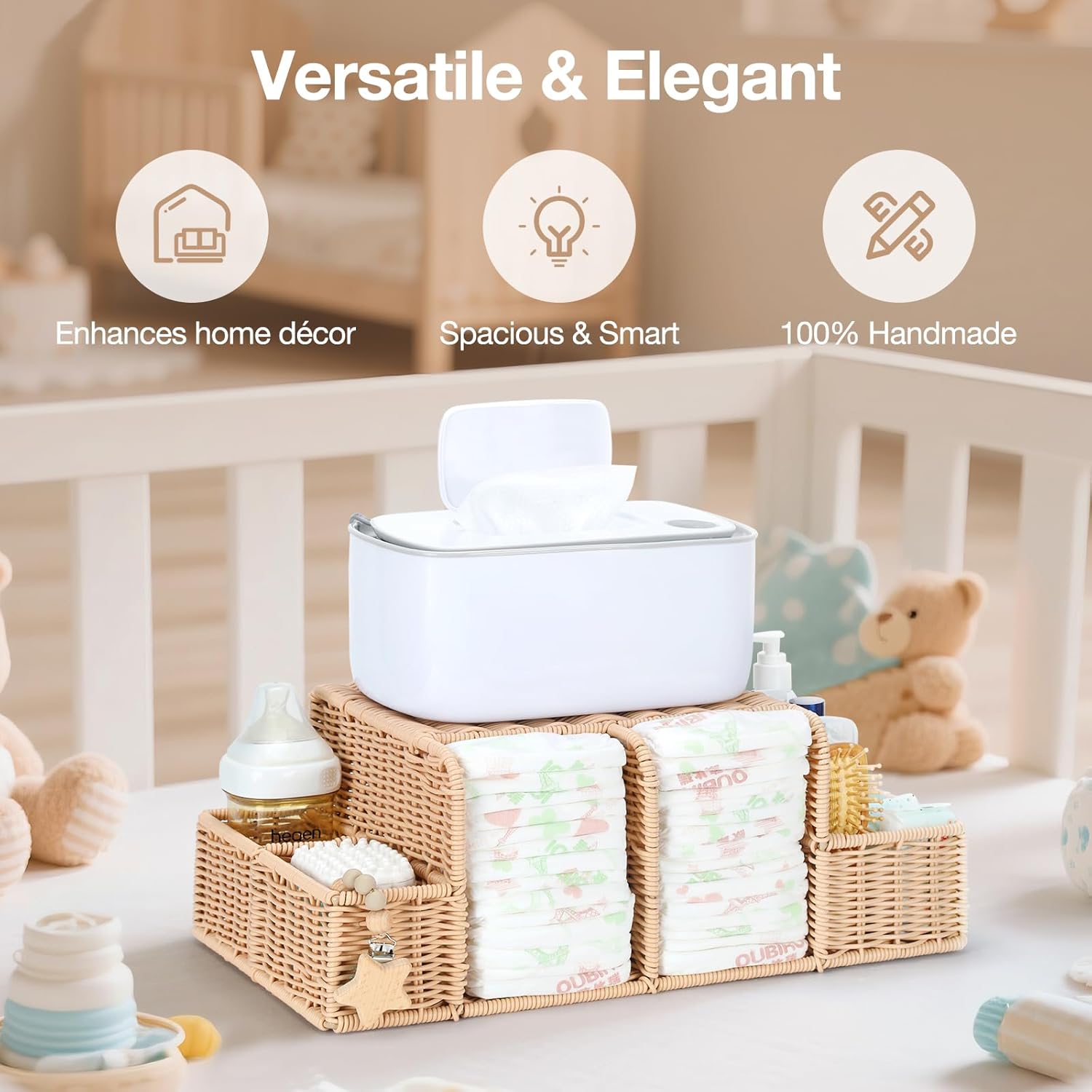 Diaper Caddy Organizer, Hand R - Baby Nursery Essentials recension och pris