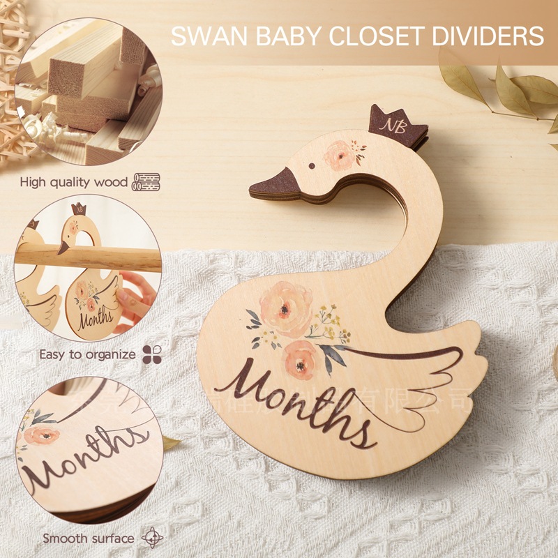Wooden Baby Clothes Dividers W - Baby Nursery Wardrobe recension och pris