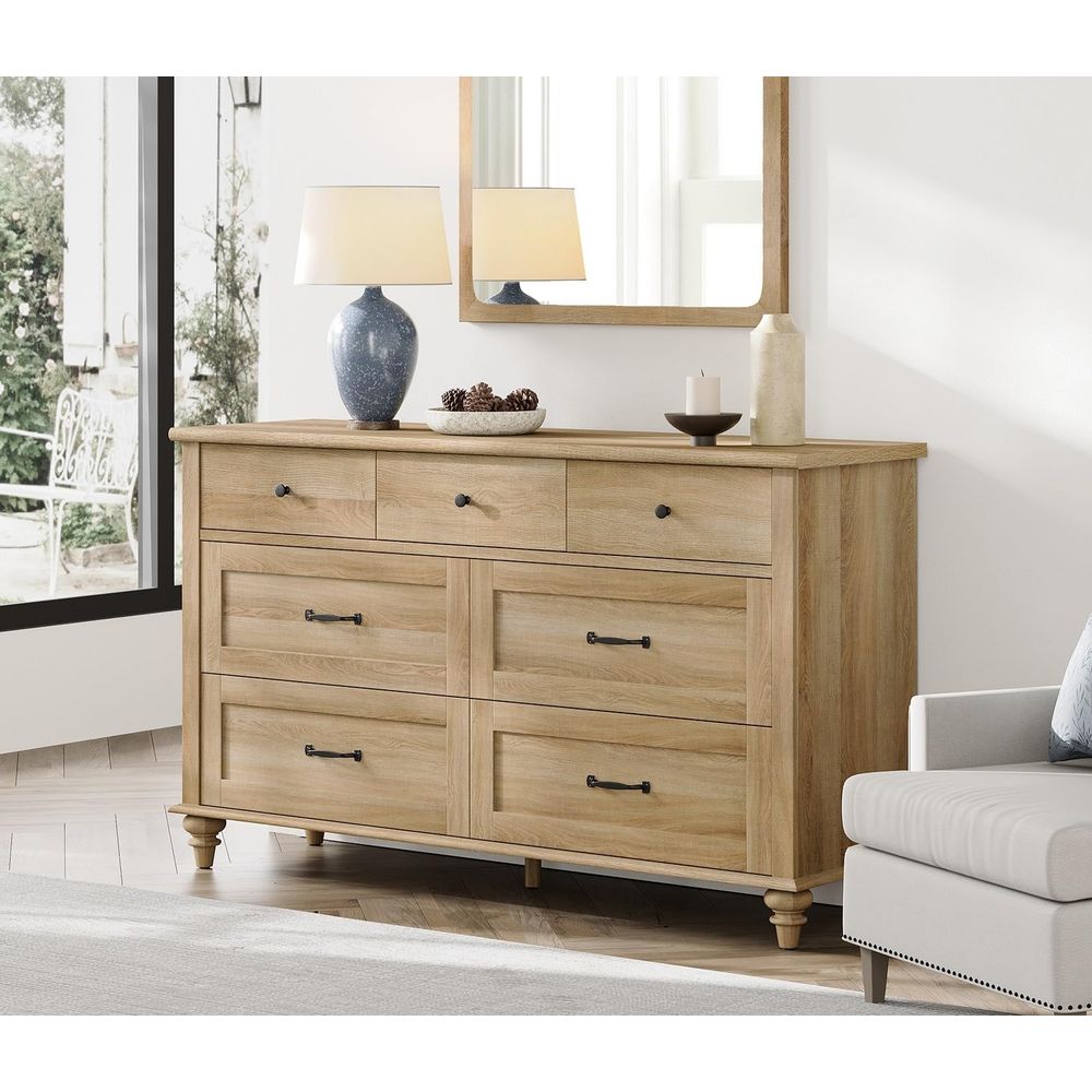 Wide Kids Dresser with 7 Drawe - Baby Nursery Chest Of Drawers recension och pris