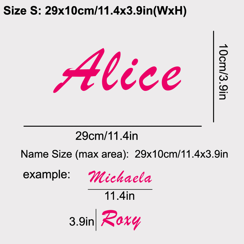 Custom Text Decal YOUR NAME Ca - Baby Nursery Labels recension och pris