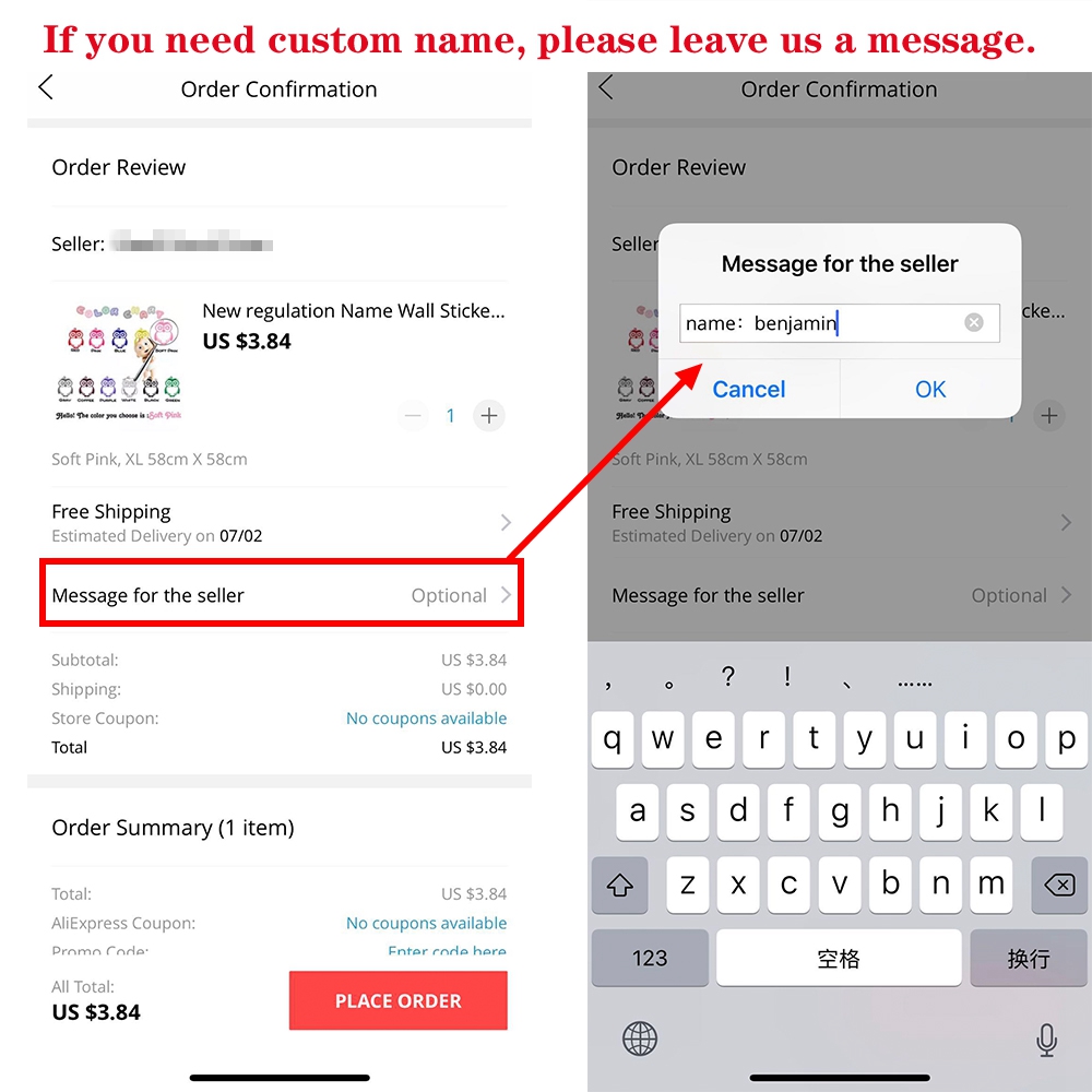 YOUR TEXT Vinyl Decal Sticker  - Baby Nursery Labels recension och pris