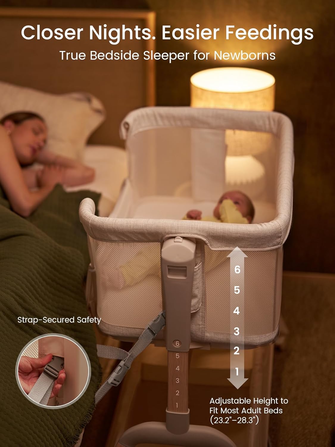 5-in-1 Baby Bassinet Bedside S - Bassinet Bedside Sleeper recension och pris