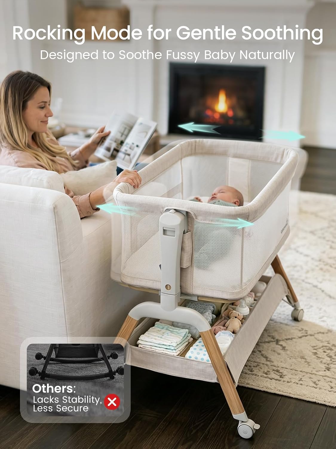 5-in-1 Baby Bassinet Bedside S - Bassinet Bedside Sleeper recension och pris