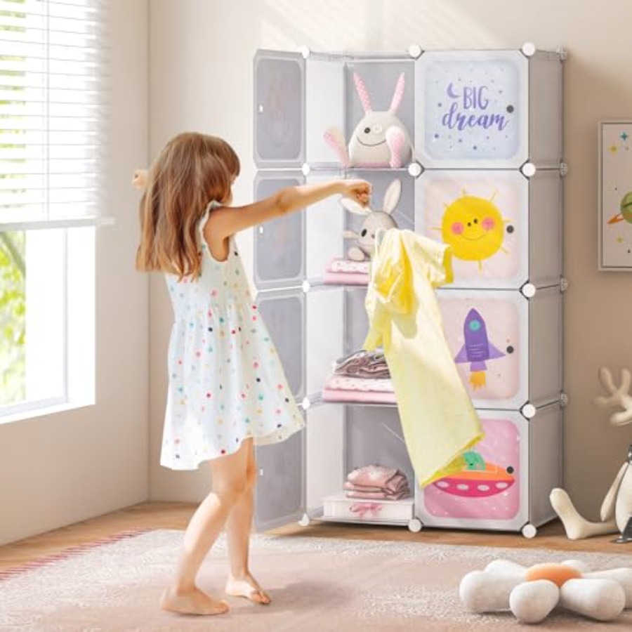 Wardrobe Kid Closet Portable B - Baby Nursery Wardrobe recension och pris