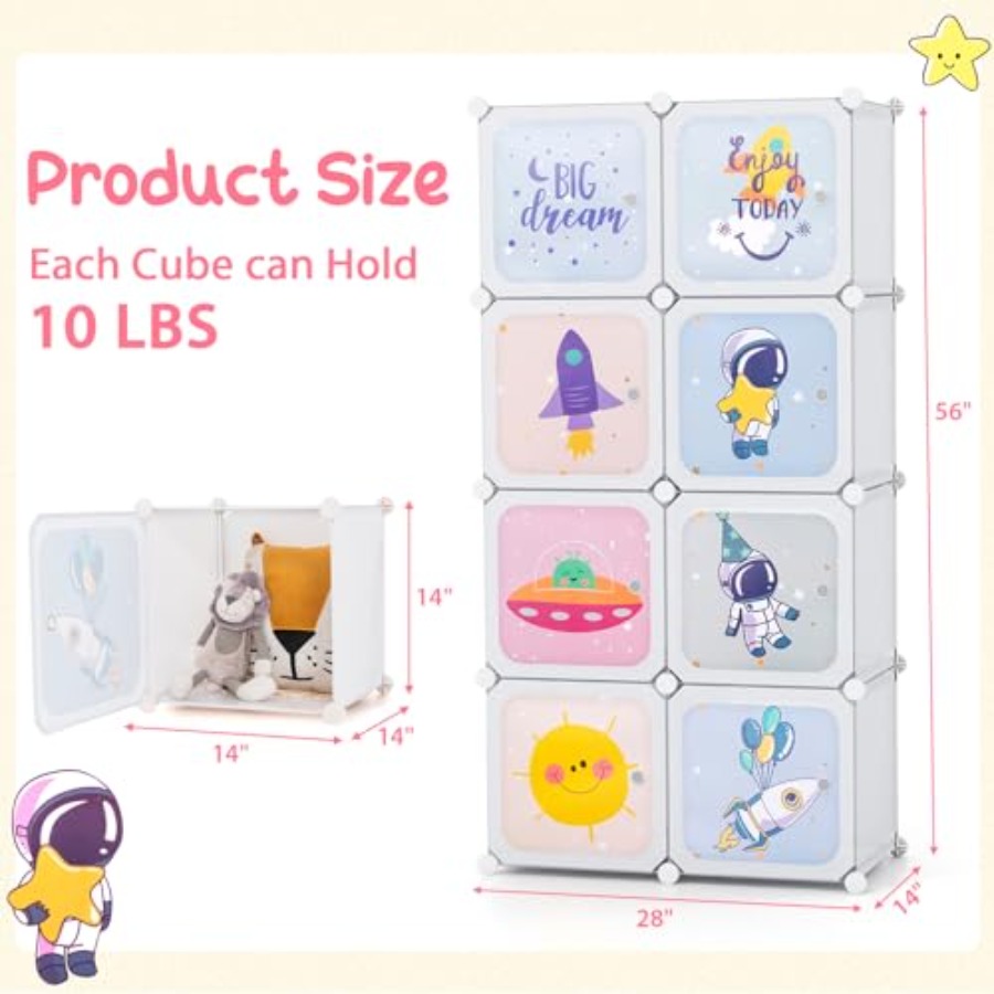 Wardrobe Kid Closet Portable B - Baby Nursery Wardrobe recension och pris