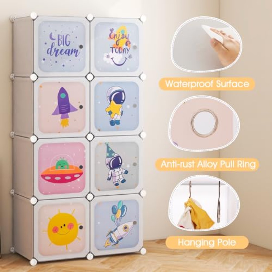 Wardrobe Kid Closet Portable B - Baby Nursery Wardrobe recension och pris