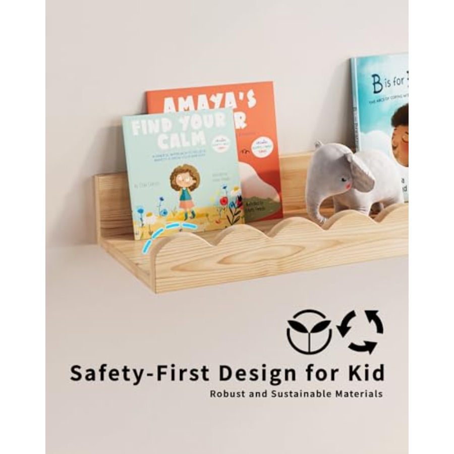 Nursery Book Shelves, Set of 3 - Baby Nursery Books recension och pris