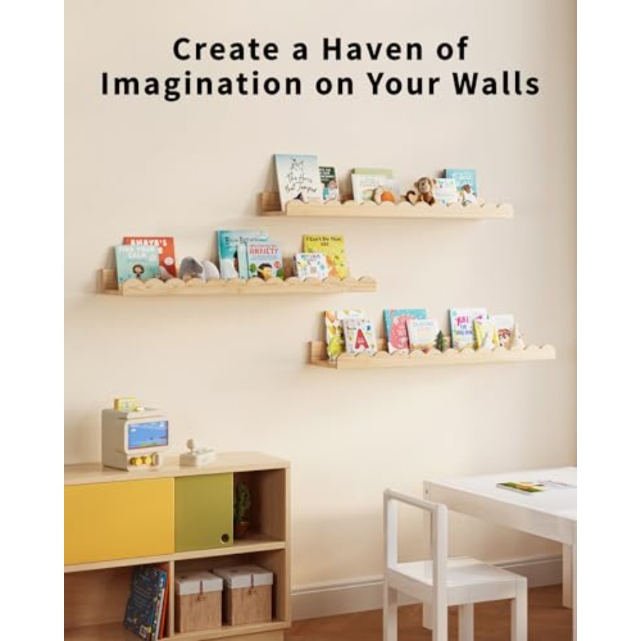 Nursery Book Shelves, Set of 3 - Baby Nursery Books recension och pris