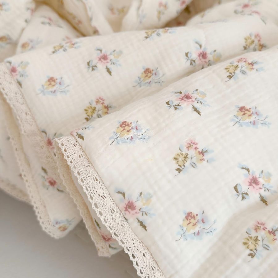Muslin Nursery Blanket for Tod - Baby Girl Nursery Quilt recension och pris