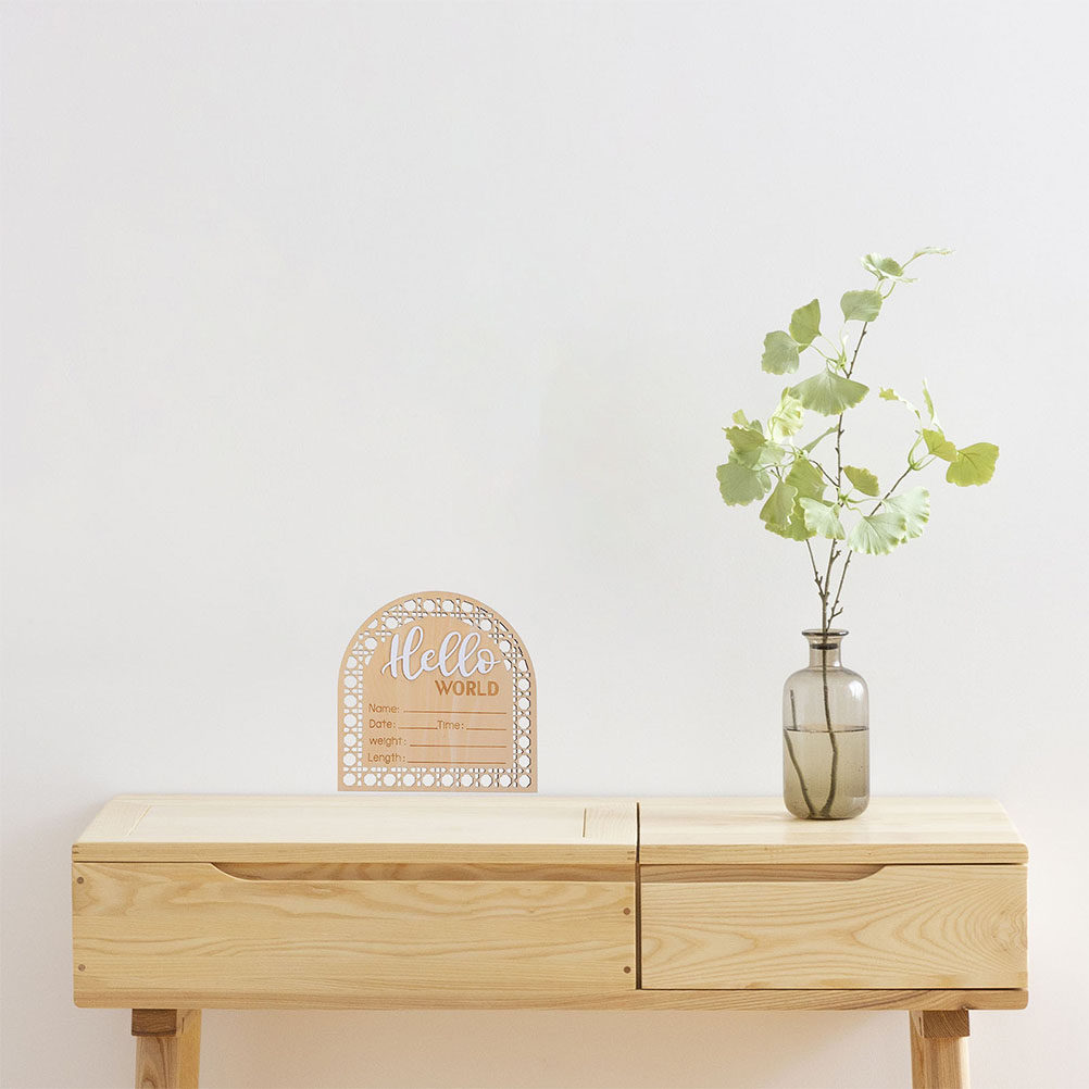 4Pcs Rustic Baby Wood Announce - Baby Nursery Unisex recension och pris
