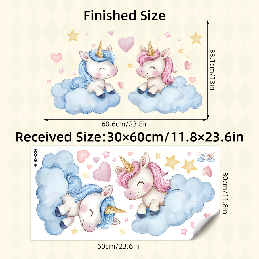 Unicorn Decorative Vinyl Child - Baby Nursery Ideas Girl recension och pris