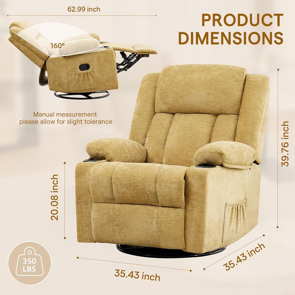 360° Swivel Rocker Recliner Ch - Rocking Chair Nursery recension och pris