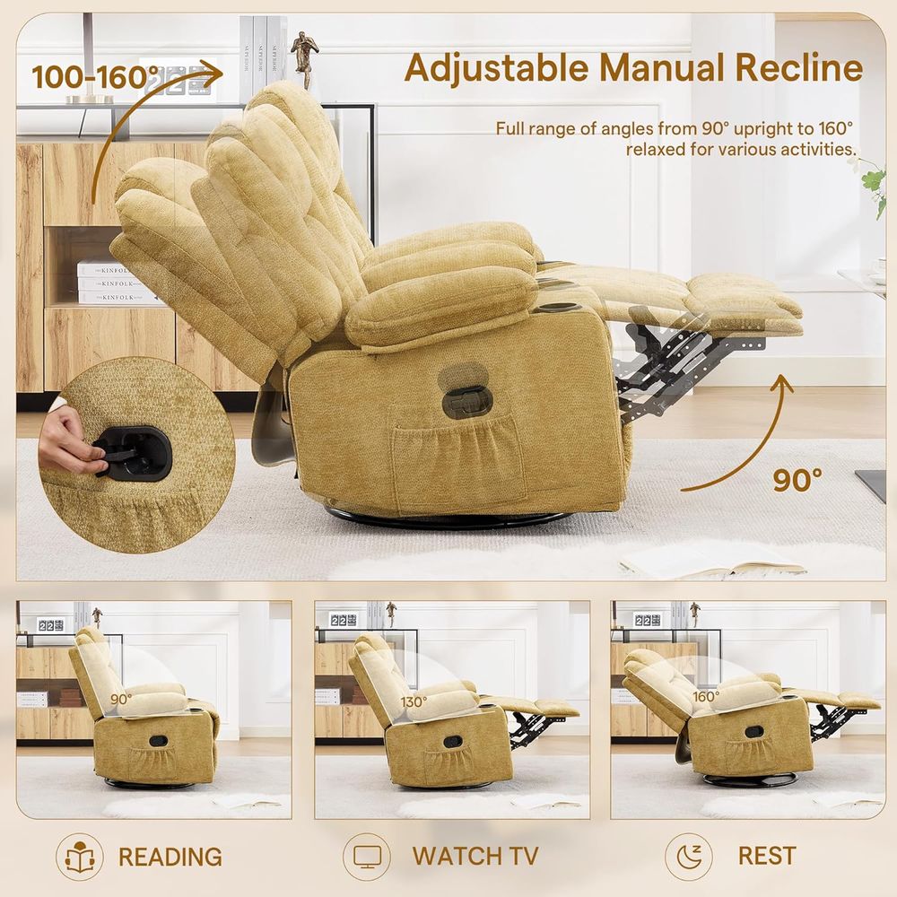360° Swivel Rocker Recliner Ch - Rocking Chair Nursery recension och pris