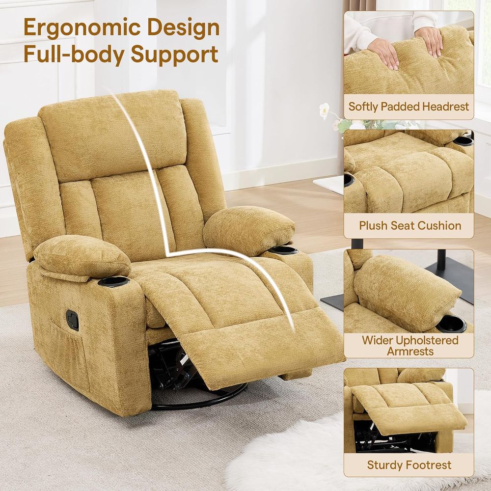360° Swivel Rocker Recliner Ch - Rocking Chair Nursery recension och pris