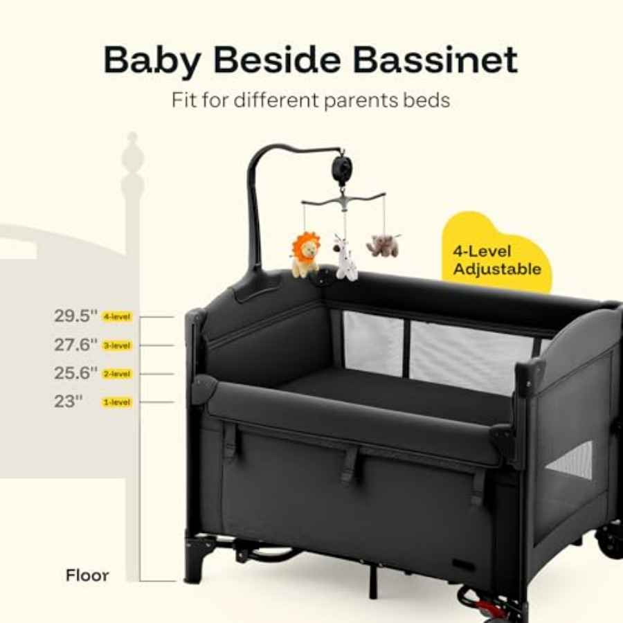 HARPPA 6 in 1 Portable Baby Pl - Bassinet Bedside Sleeper recension och pris