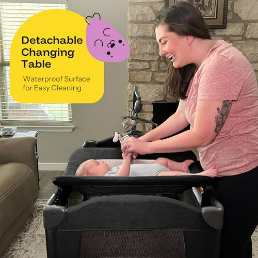 HARPPA 6 in 1 Portable Baby Pl - Bassinet Bedside Sleeper recension och pris