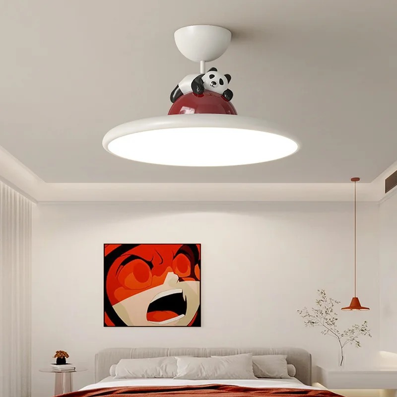 Cartoon Cream Style Panda LED  - Baby Nursery Ceiling Light recension och pris