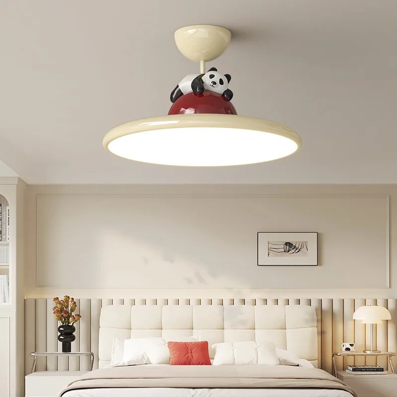 Cartoon Cream Style Panda LED  - Baby Nursery Ceiling Light recension och pris