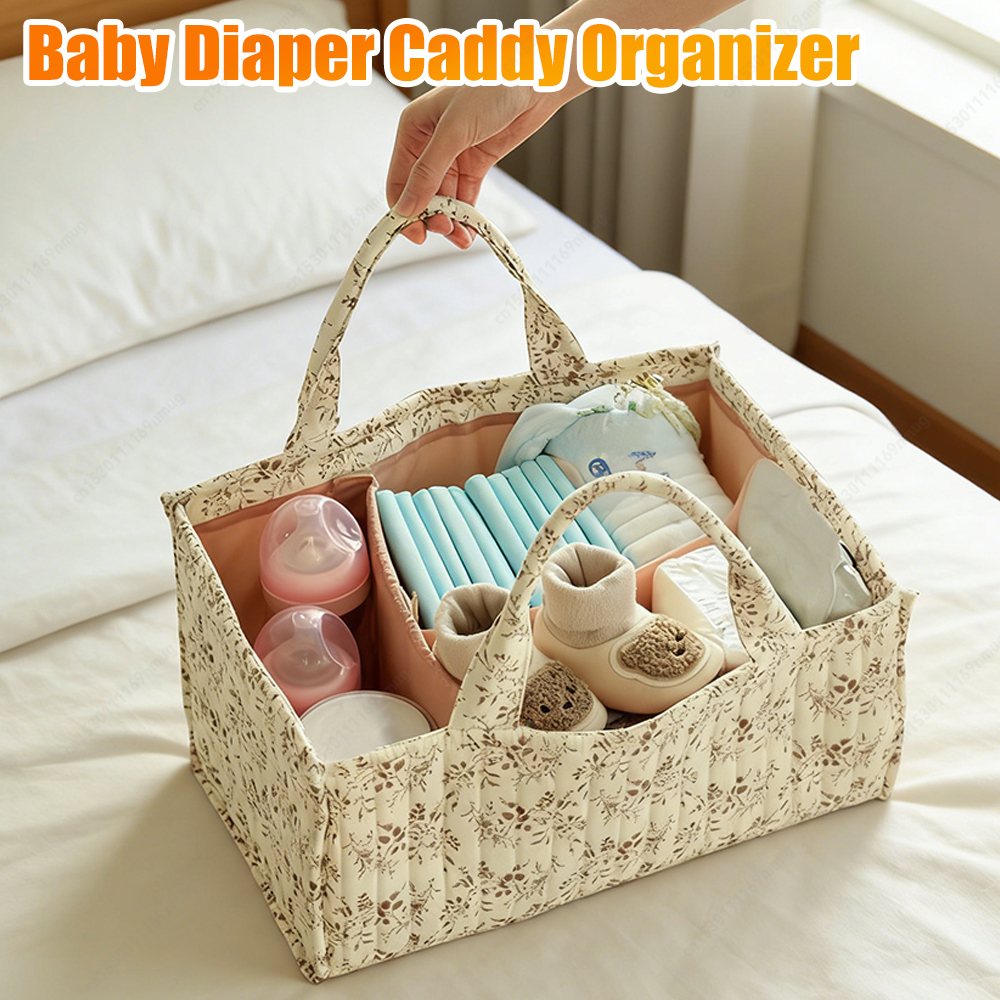 Floral Quilted Baby Diaper Cad - Baby Nursery Essentials recension och pris