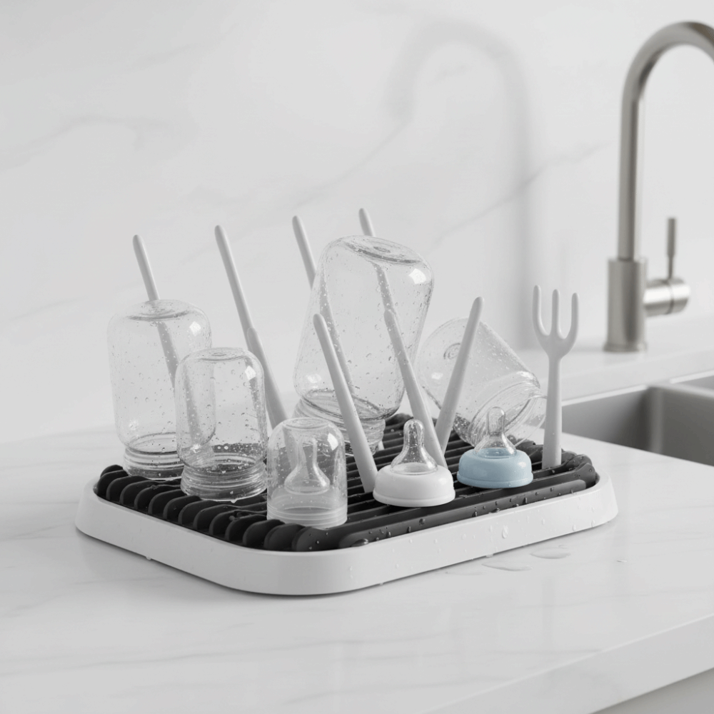 Foldable Baby Bottle Drying Ra - Baby Nursery Essentials recension och pris