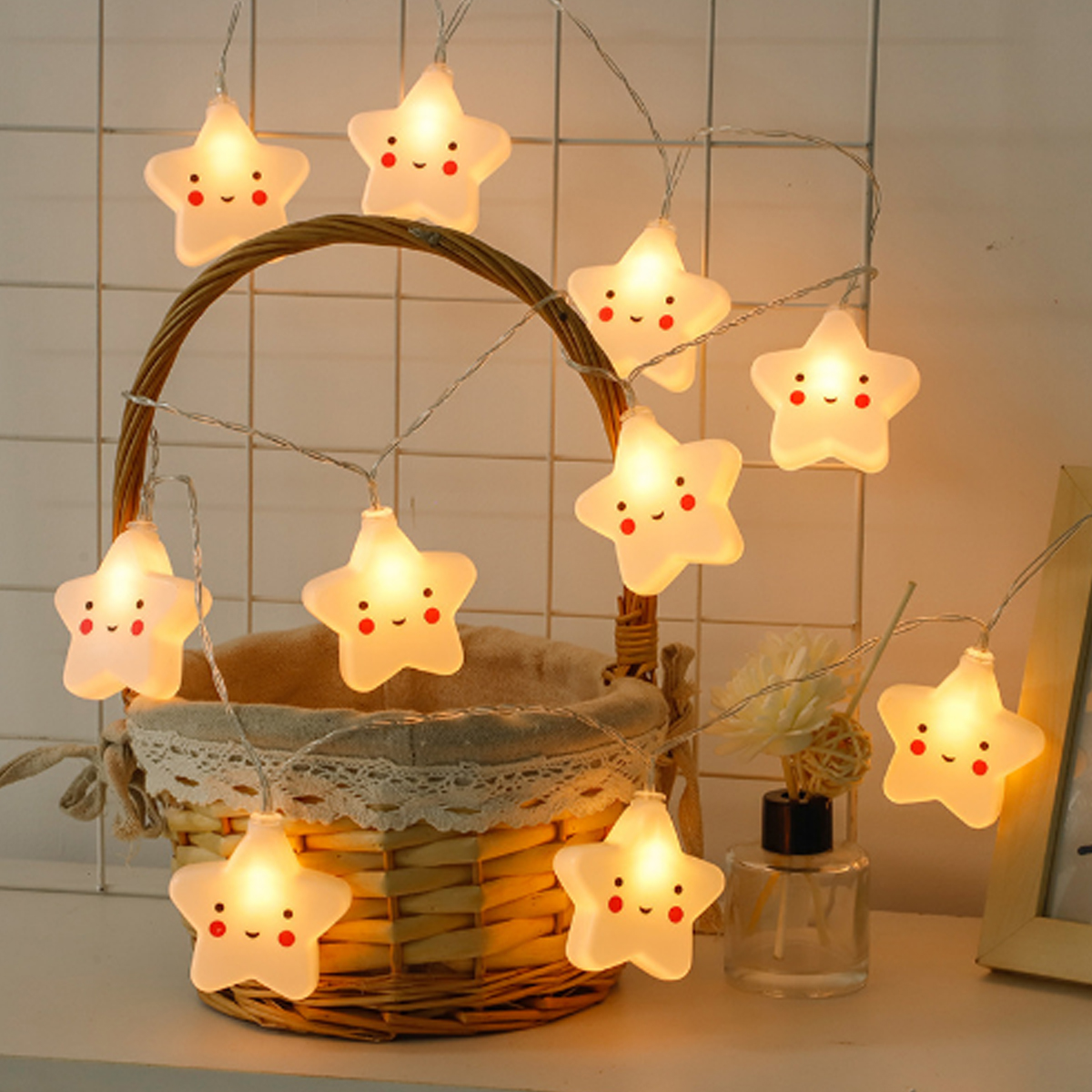 1.5m 10Led Colorful Cloud Star - Baby Nursery Lamp recension och pris