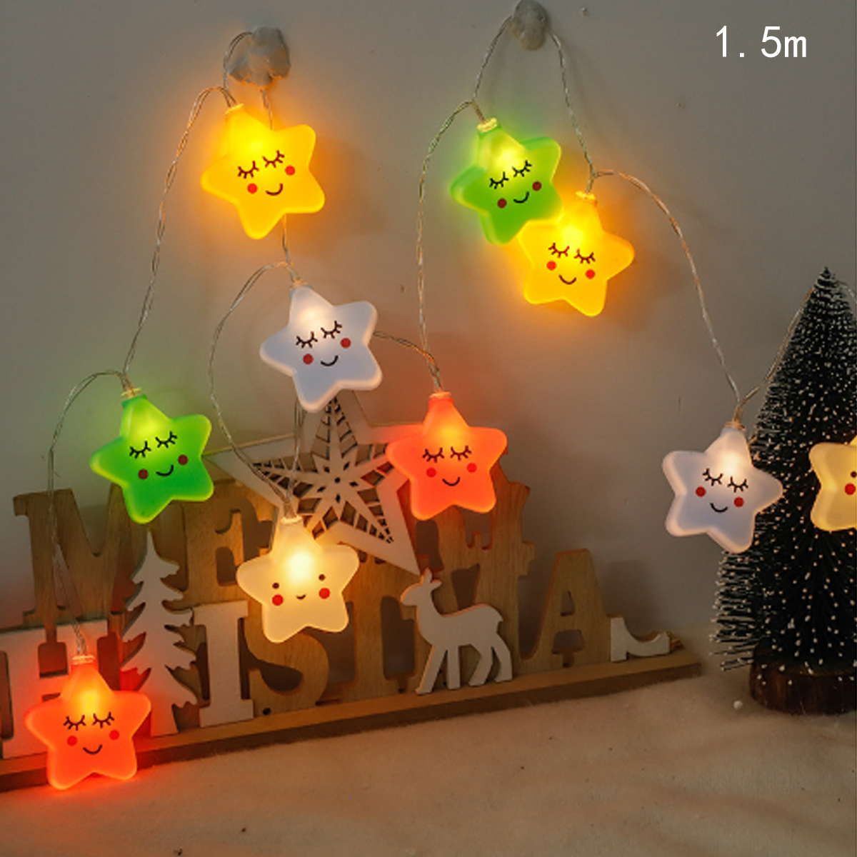 1.5m 10Led Colorful Cloud Star - Baby Nursery Lamp recension och pris