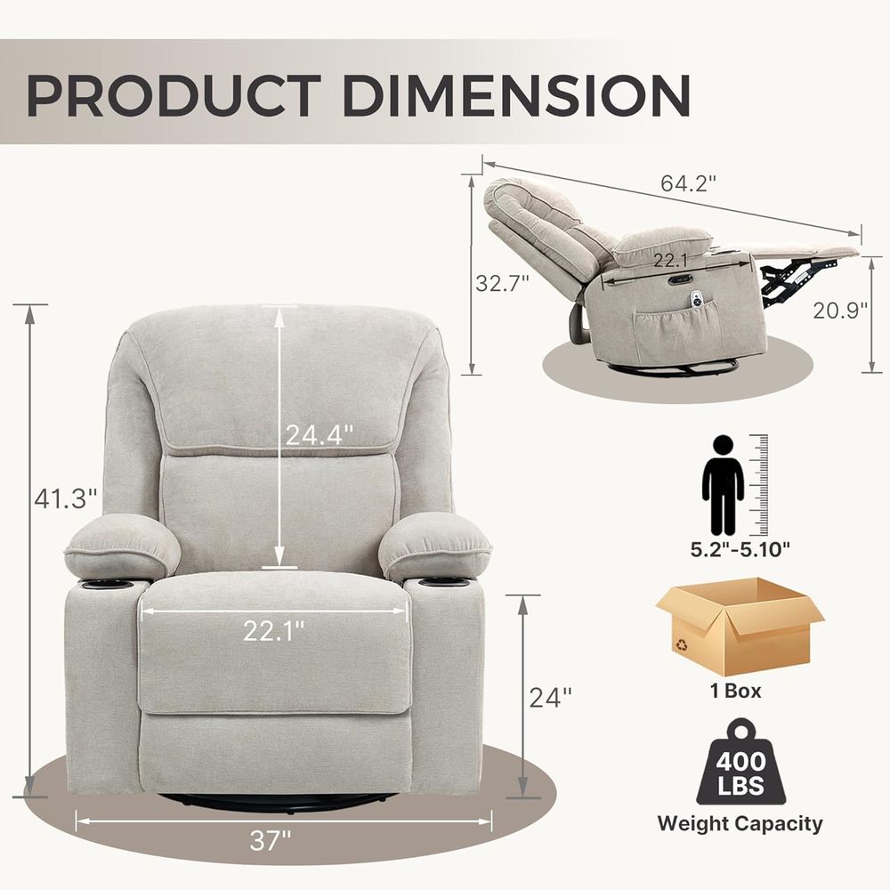 Power Recliner Chair with USB  - Rocking Chair Nursery recension och pris