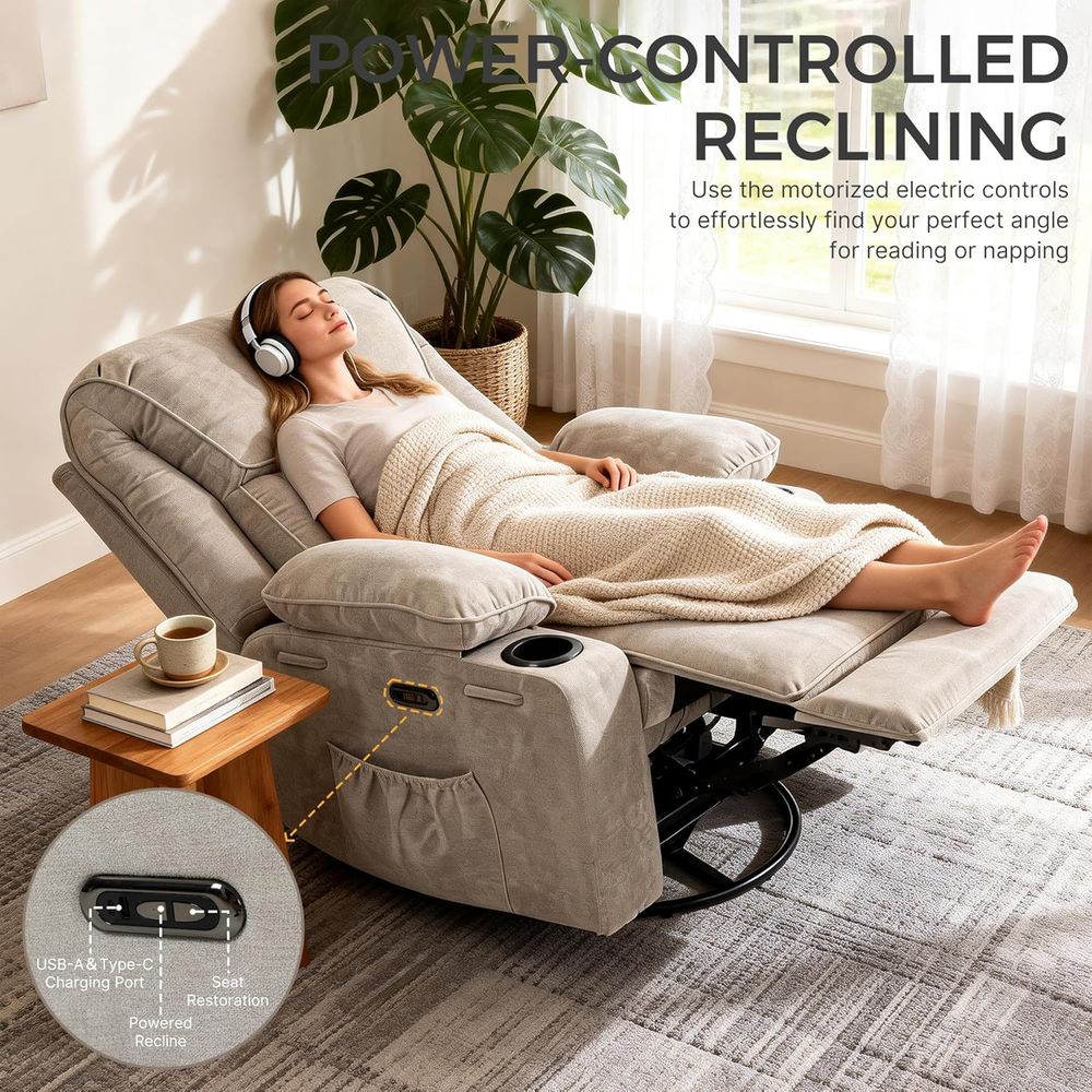 Power Recliner Chair with USB  - Rocking Chair Nursery recension och pris