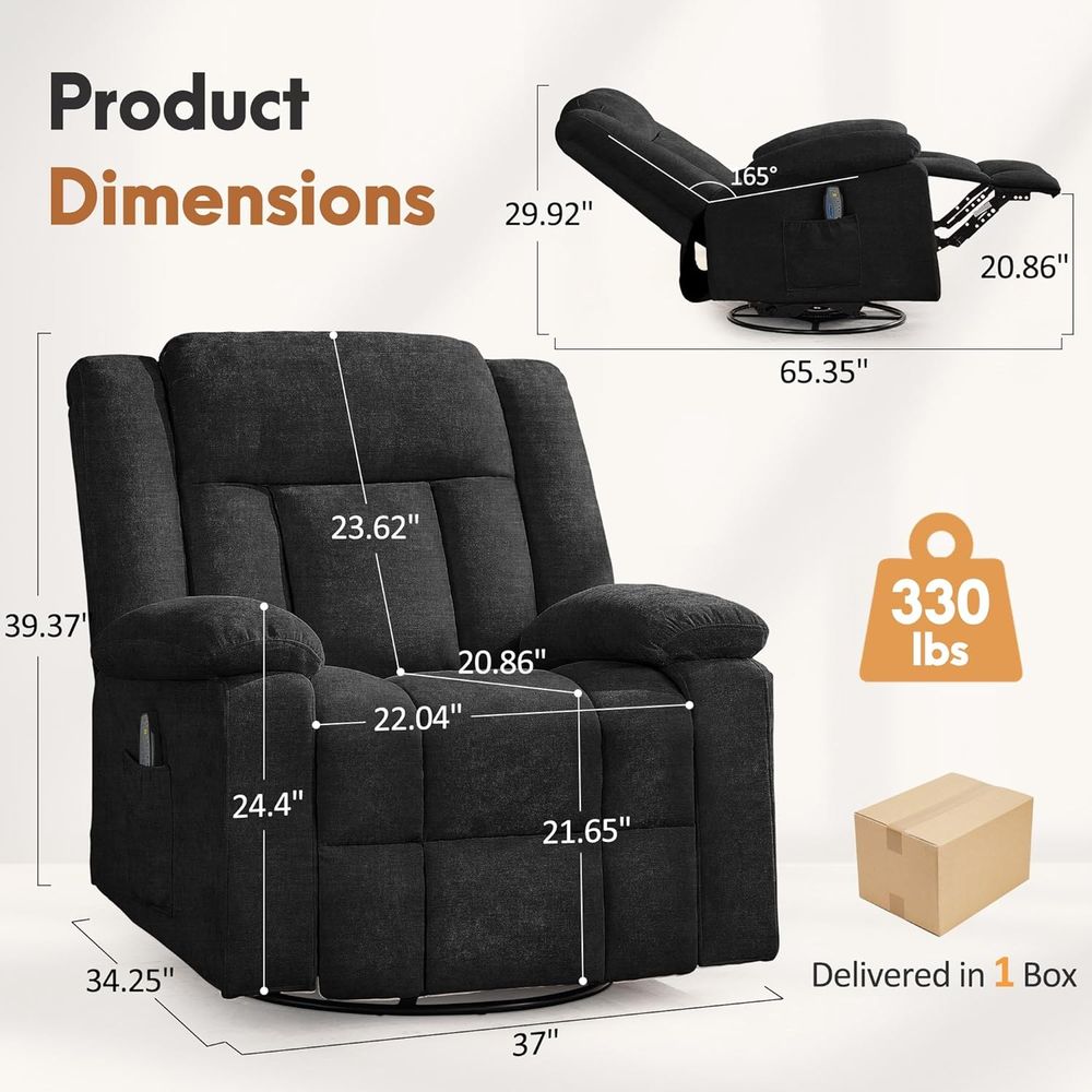 Luxury 360° Swivel Rocker Recl - Rocking Chair Nursery recension och pris