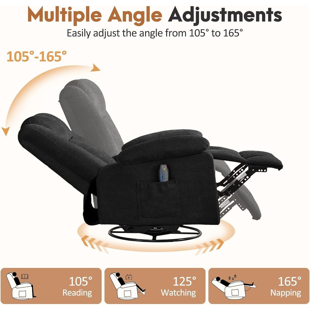 Luxury 360° Swivel Rocker Recl - Rocking Chair Nursery recension och pris