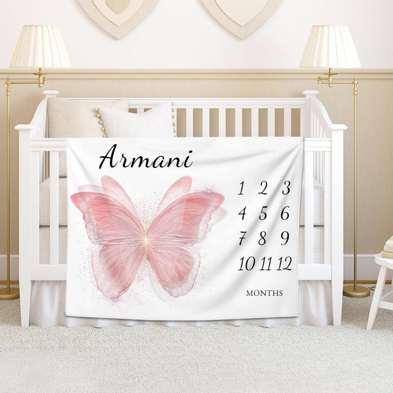 VIKAMA Pink Butterfly Baby Mil - Baby Nursery Unisex recension och pris