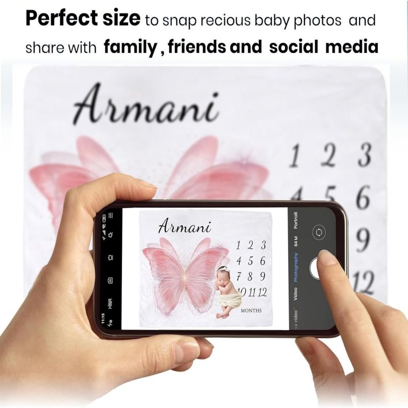 VIKAMA Pink Butterfly Baby Mil - Baby Nursery Unisex recension och pris