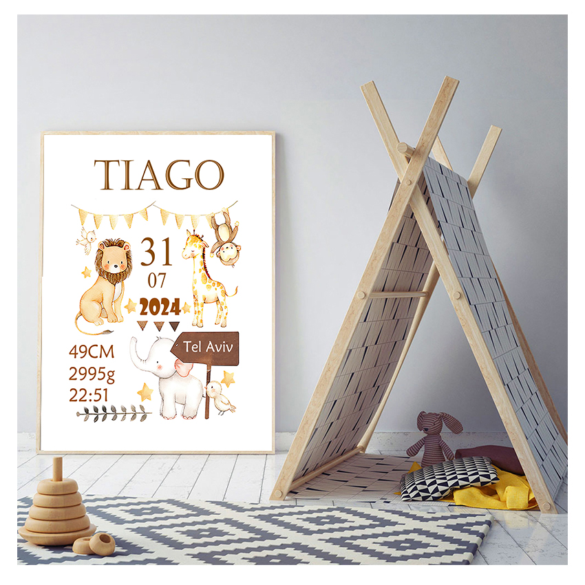 Poster Nursery Art Print Anima - Baby Nursery Animal Pictures recension och pris