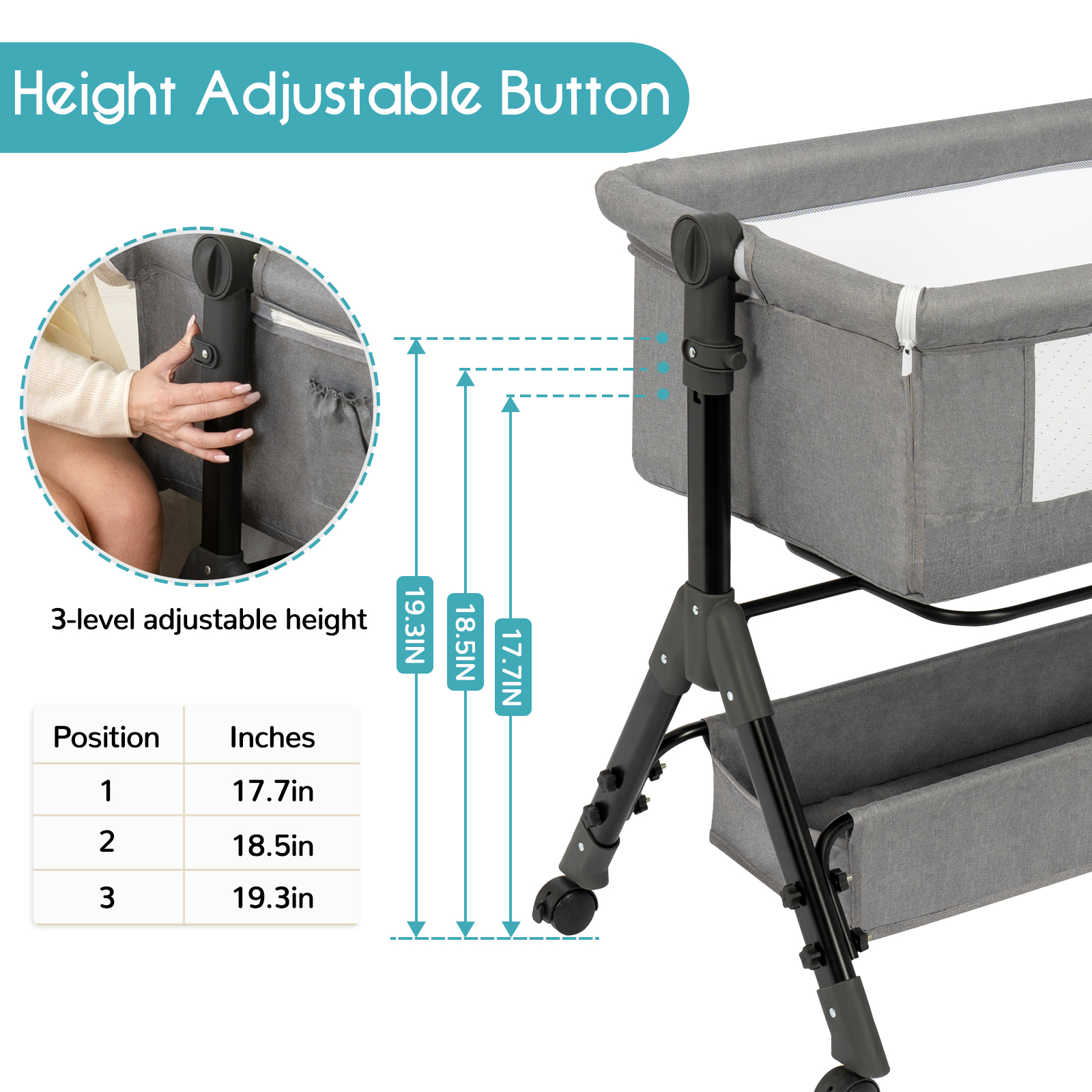 3 in 1 Baby Bassinet Bedside S - Bassinet Bedside Sleeper recension och pris