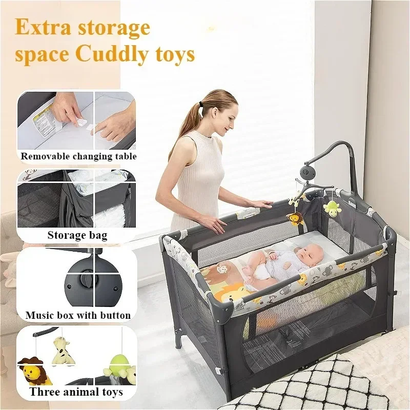 4-in-1 Pack and Play Baby Beds - Bassinet Bedside Sleeper recension och pris