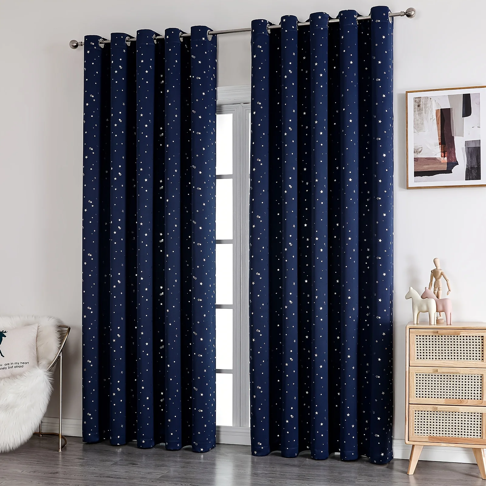 Kids Curtains Blackout With St - Baby Nursery Blackout Curtains recension och pris