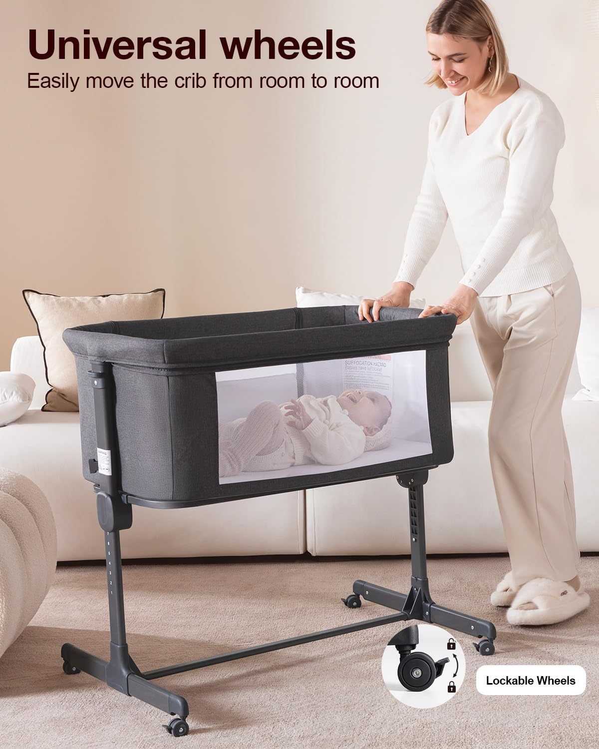Baby Bassinet, 3 in 1 Bassinet - Bassinet Bedside Sleeper recension och pris