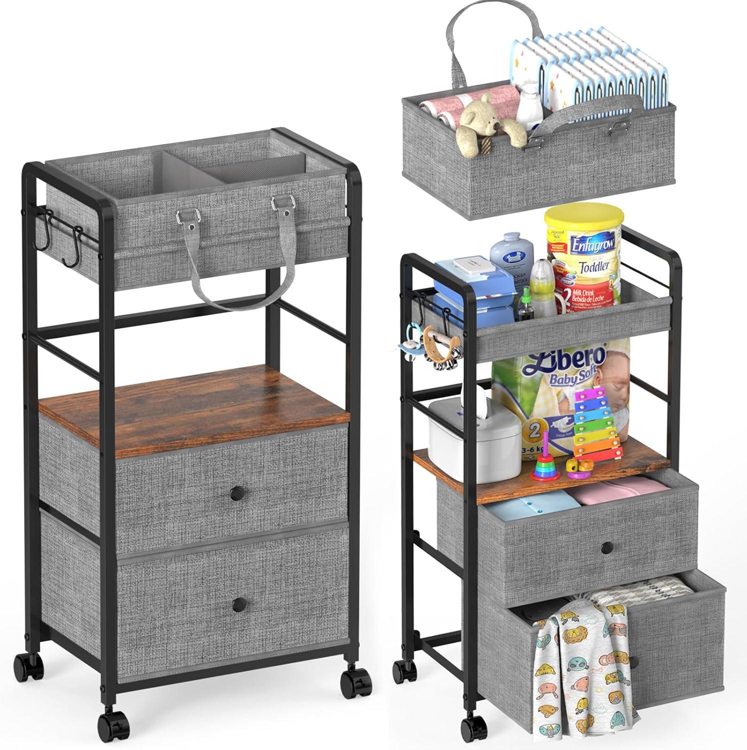 2IN1 Baby Diaper Caddy Organiz - Baby Nursery Essentials recension och pris