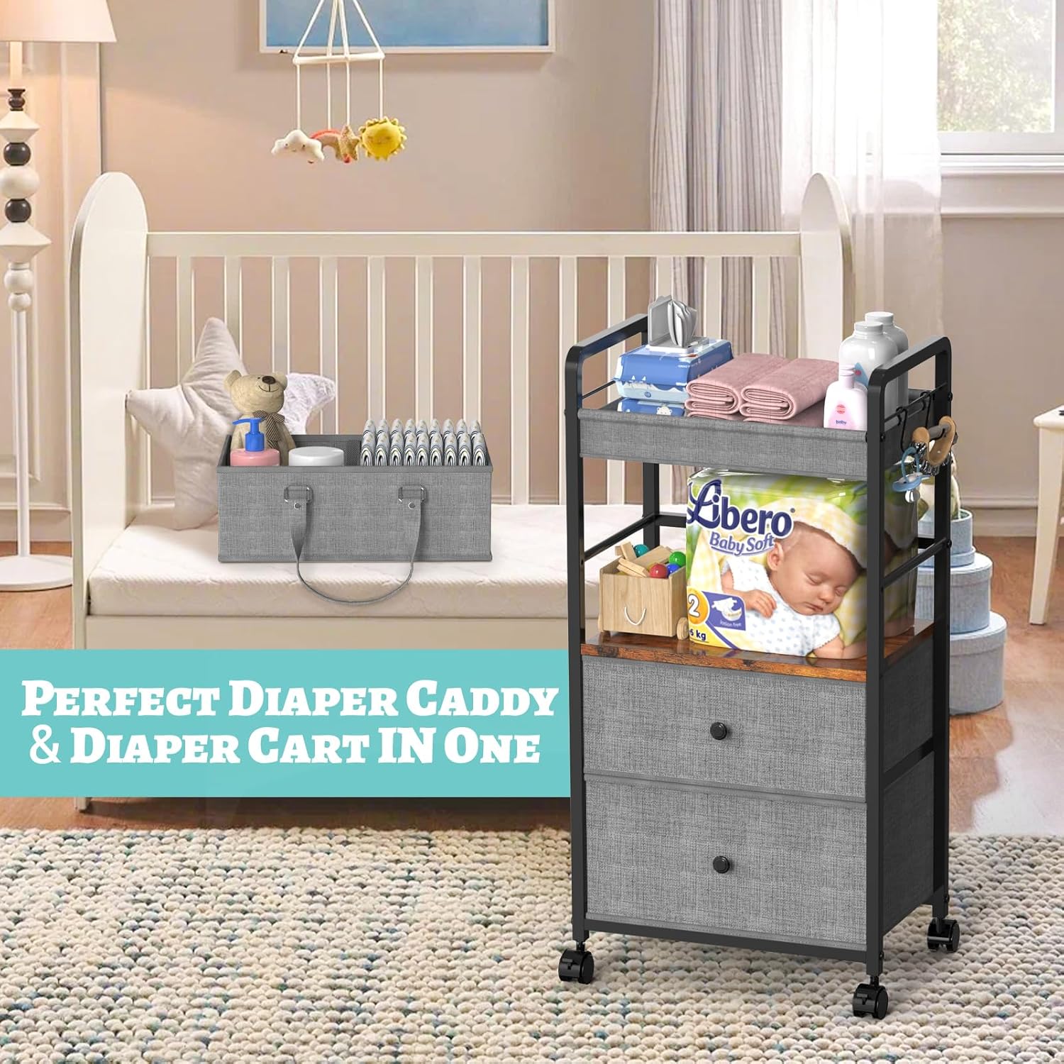 2IN1 Baby Diaper Caddy Organiz - Baby Nursery Essentials recension och pris