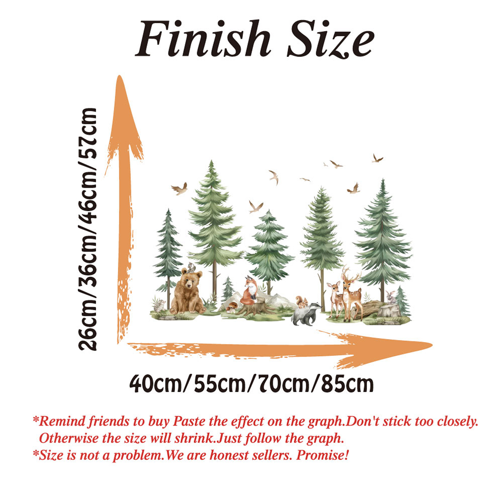 Large Mountain PineTree Wall S - Baby Nursery Panelling recension och pris